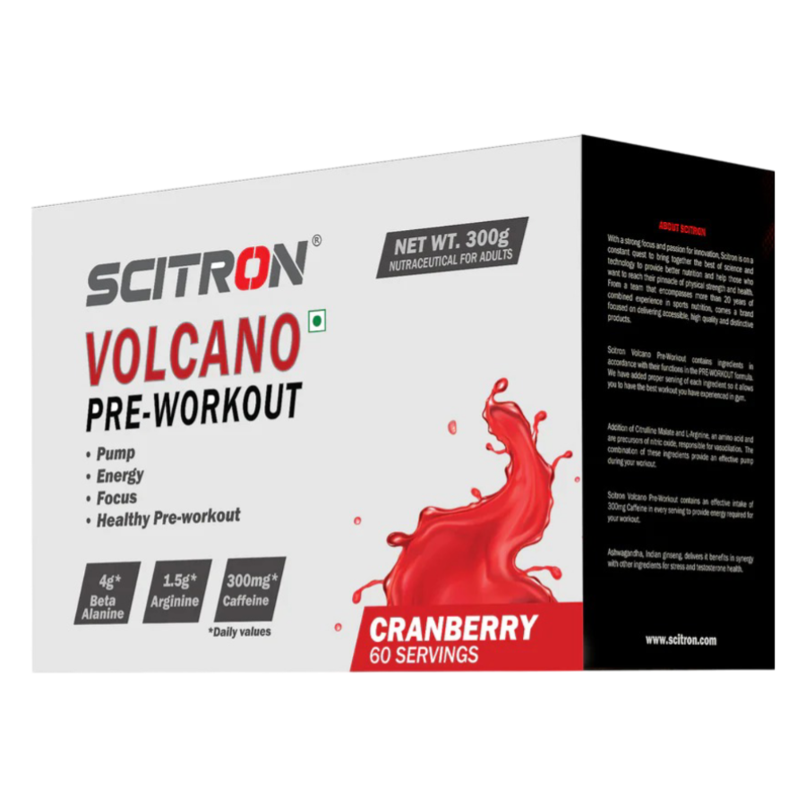 Scitron Volcano Pre Workout 300g, (60 Servings) - Nutristar