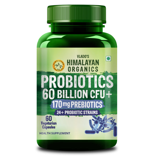 Vlado's Himalayan Organics, Probiotics 60 Billion CFU with Prebiotics 170mg - 60 Veg Capsules