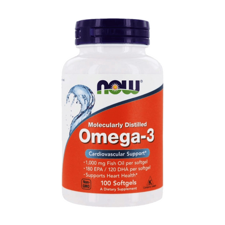 NOW Foods - Omega-3 Fish Oil- 100 Softgels - Nutristar