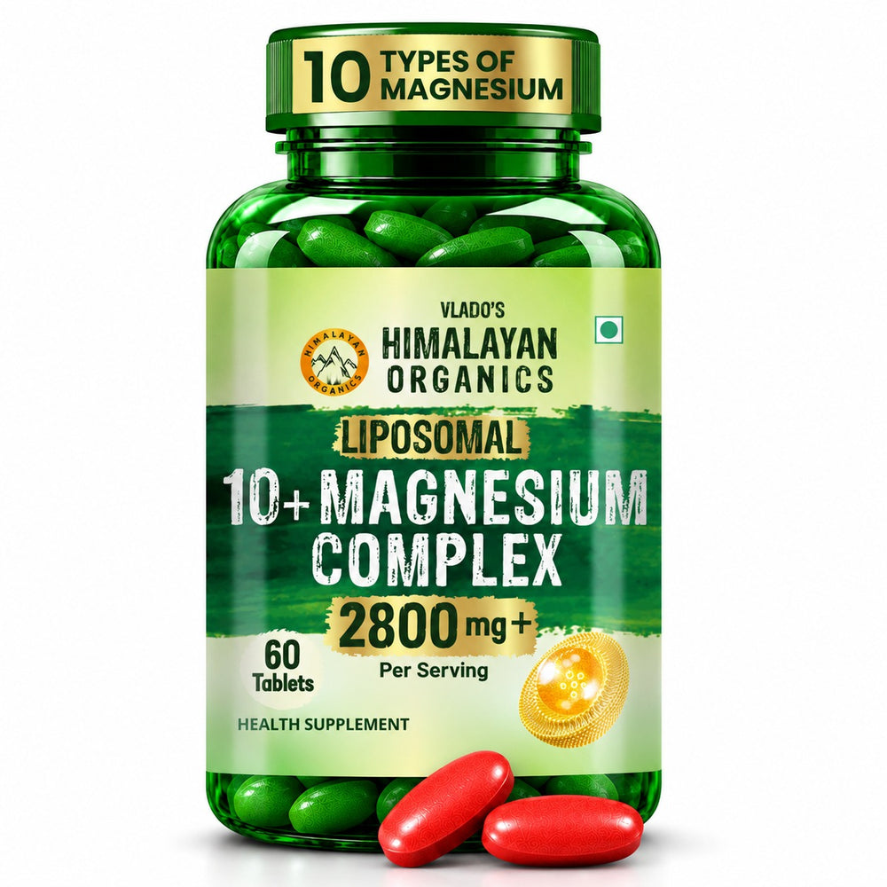 Himalayan Organics Magnesium Complex Supplement | 60 Veg Tablets | Sleep & Muscle Support
