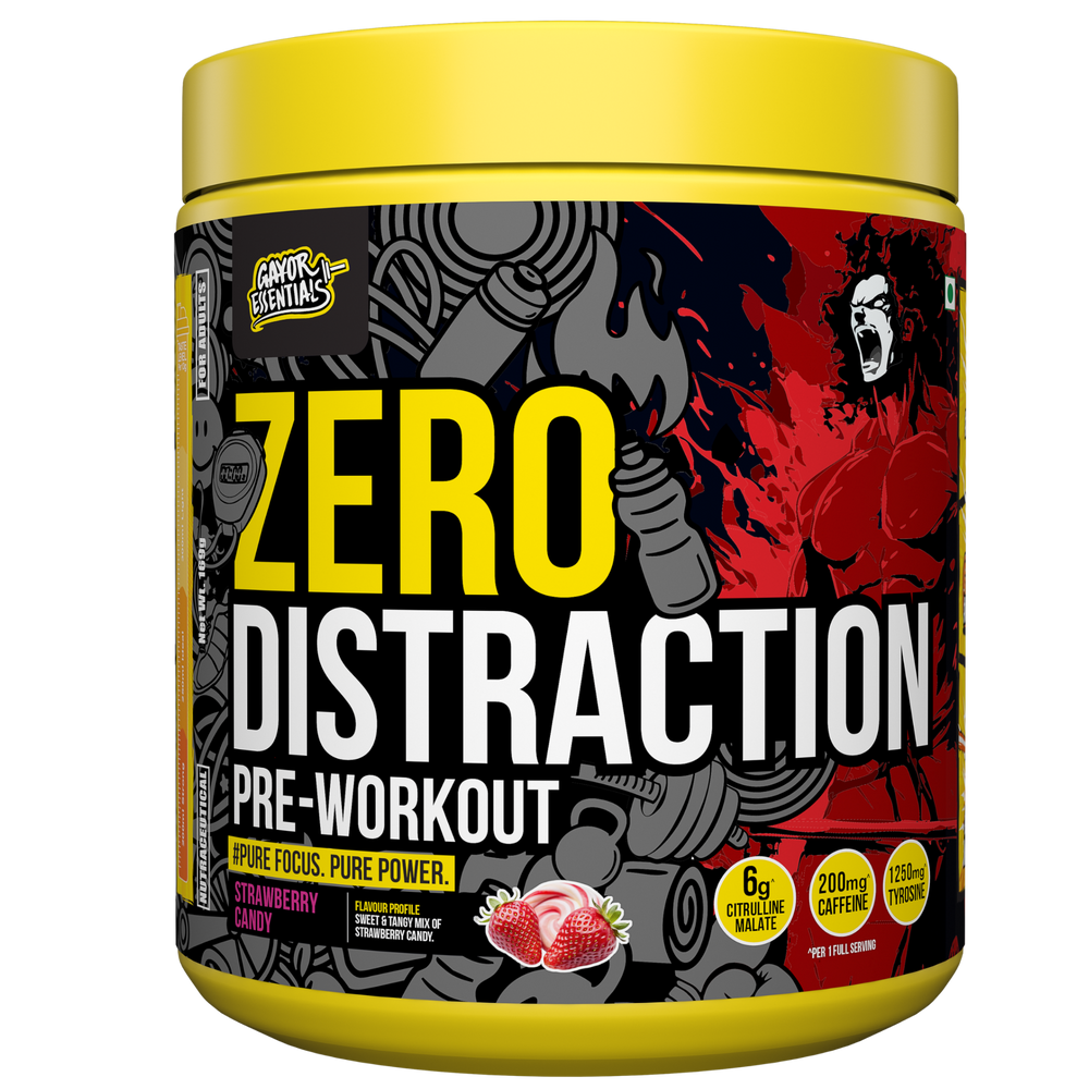 Gayor Essentials Zero Distraction Pre-Workout Powder 169g | 200mg Caffeine | 6g Citrulline