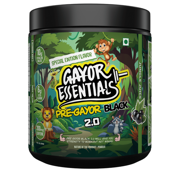 Gayor Essentials Pre Gayor Black 2.0 Pre-Workout Powder 338g | 200mg Caffeine