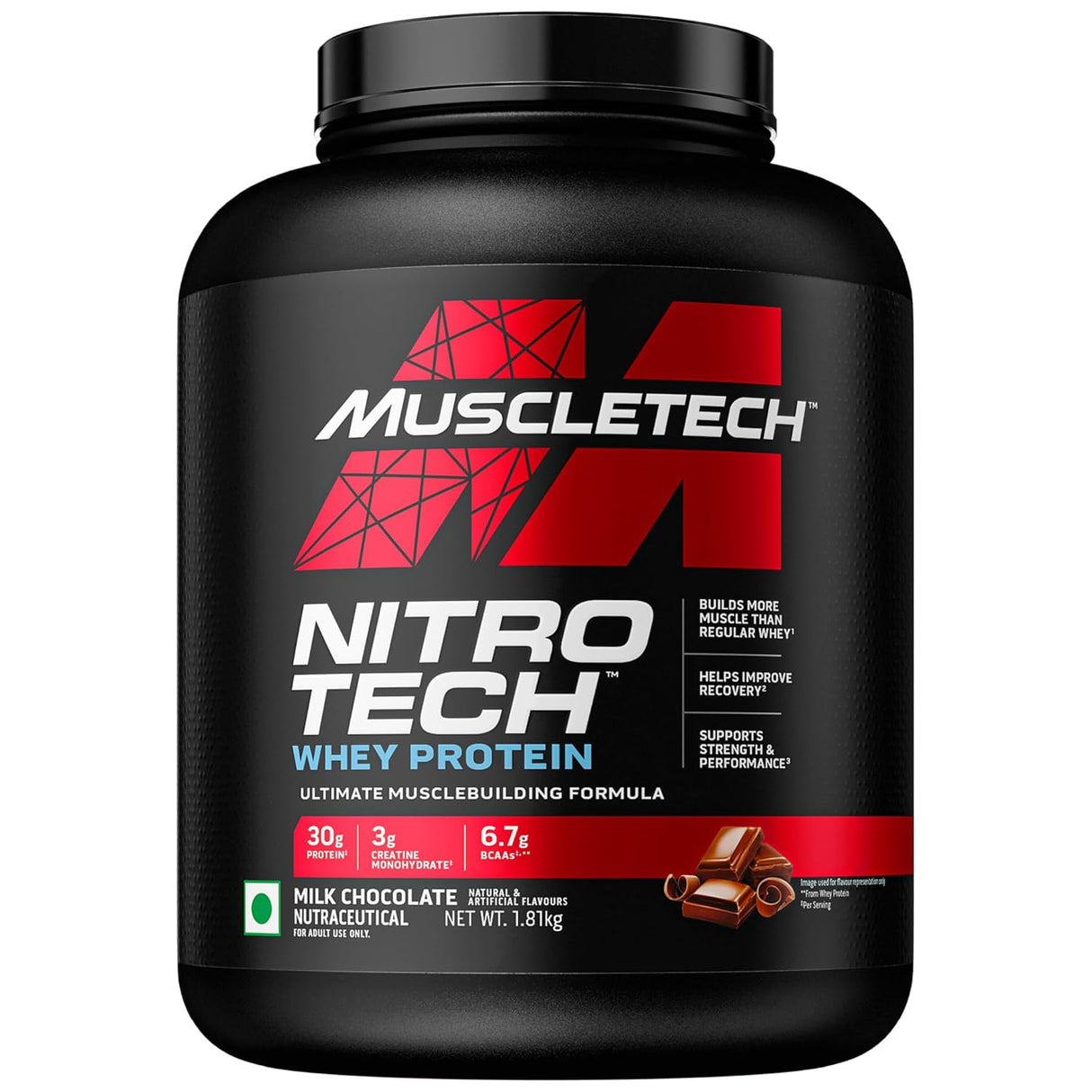 MuscleTech NitroTech Performance Series Whey Protein - 4 Lbs (1.81Kg)