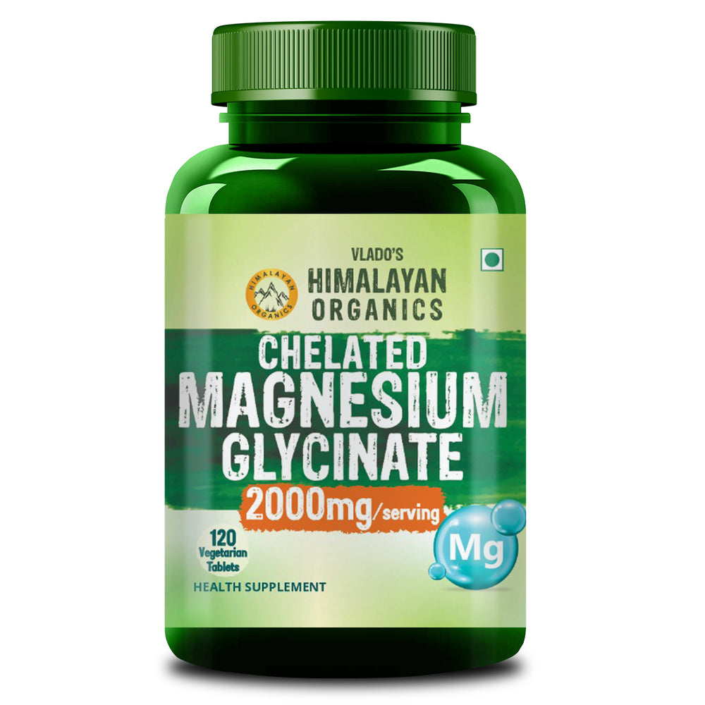 Vlado's Himalayan Organics, Chelated Magnesium Glycinate, 2000mg - 120 Veg Tablets