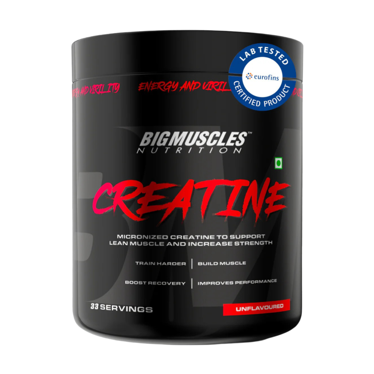 Big Muscles Nutrition Micronised Creatine Monohydrate Powder 100g - 33 Servings - Nutristar