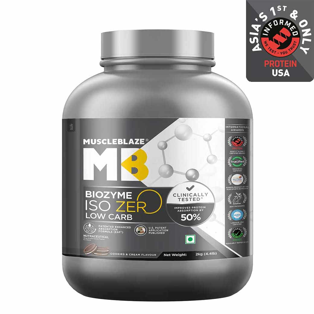 Muscleblaze Biozyme Iso-Zero Low Carb Isolate Protein - 2 Kg - Nutristar