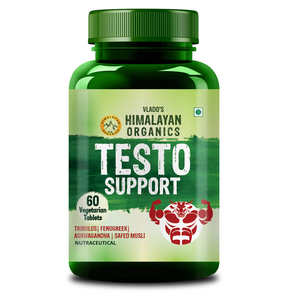 Vlado's Himalayan Organics, Testosterone Booster with Tribulus Ashwagandha Zinc - 60 Veg Tablets