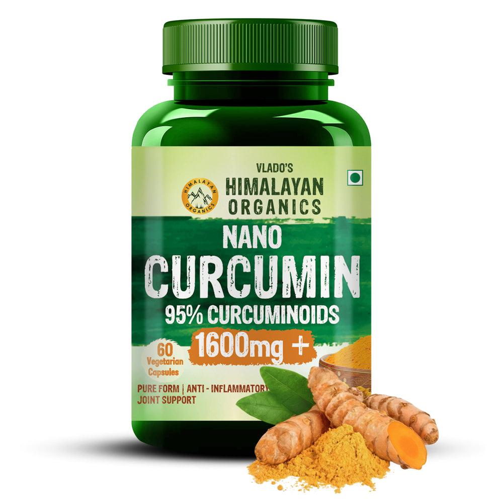 Vlado's Himalayan Organics Curcumin 1600mg with Piperine | 60 Capsules | Joint Support Supplement
