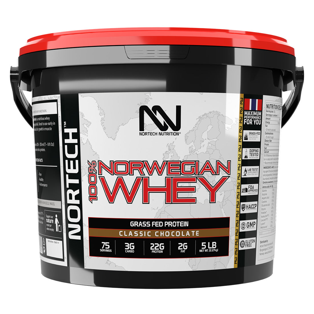 Nortech Nutrition 100% Whey Protein - 2.27 Kg ( 5 Lbs ) - Nutristar