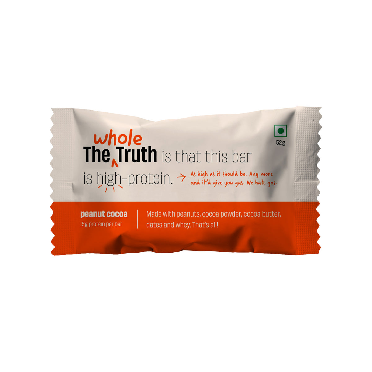 The Whole Truth - Protein Bars | Pack of 6 x 52g each | No Added Sugar | No Preservatives | No Artificial Sweeteners