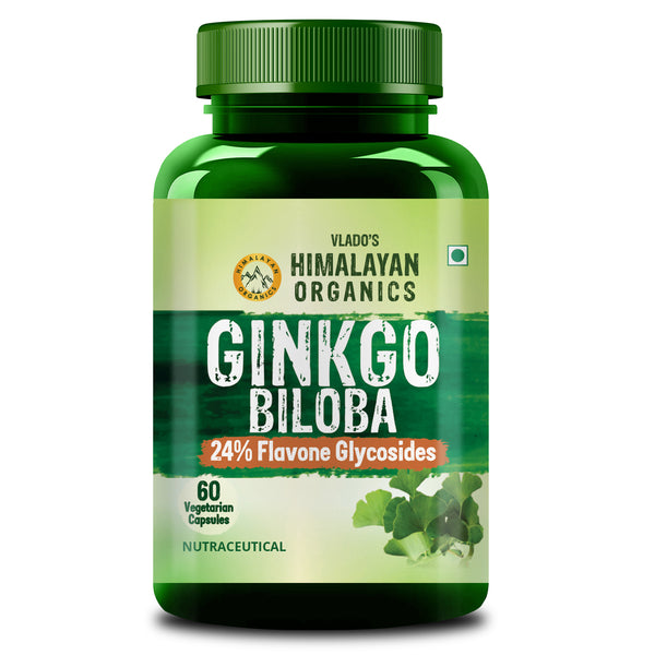 Vlado's Himalayan Organics, Ginkgo Biloba with Brahmi, 500mg - 60 Veg Capsules