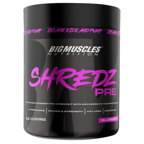 Big Muscles Nutrition Shredz Pre Preworkout - 30 Servings - Nutristar