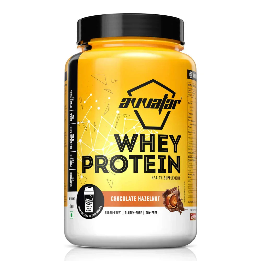 Avvatar Whey Protein Powder 1 Kg + Nutristar Micronized CREA Gold Creatine Monohydrate 250g (83 Servings) - Daily Muscle Recovery & Strength Combo