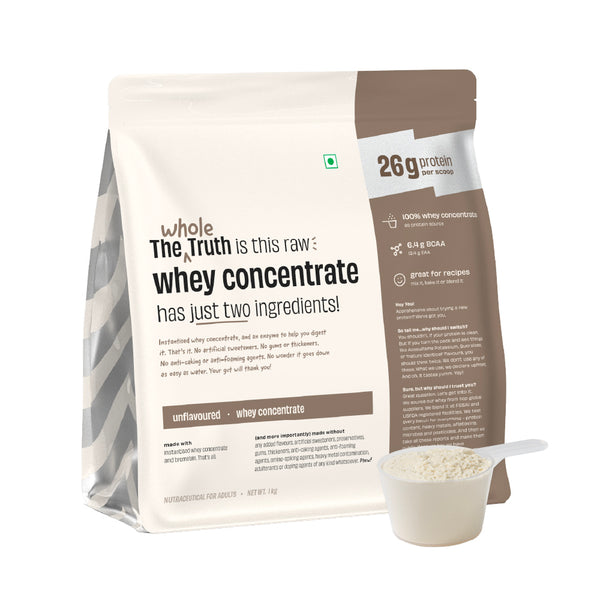The Whole Truth 26g Whey Protein Concentrate - 1kg