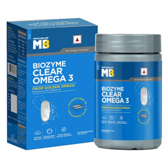 MuscleBlaze Biozyme Clear Omega-3, Fish Oil, 1250 mg Fish Oil - 60 capsules