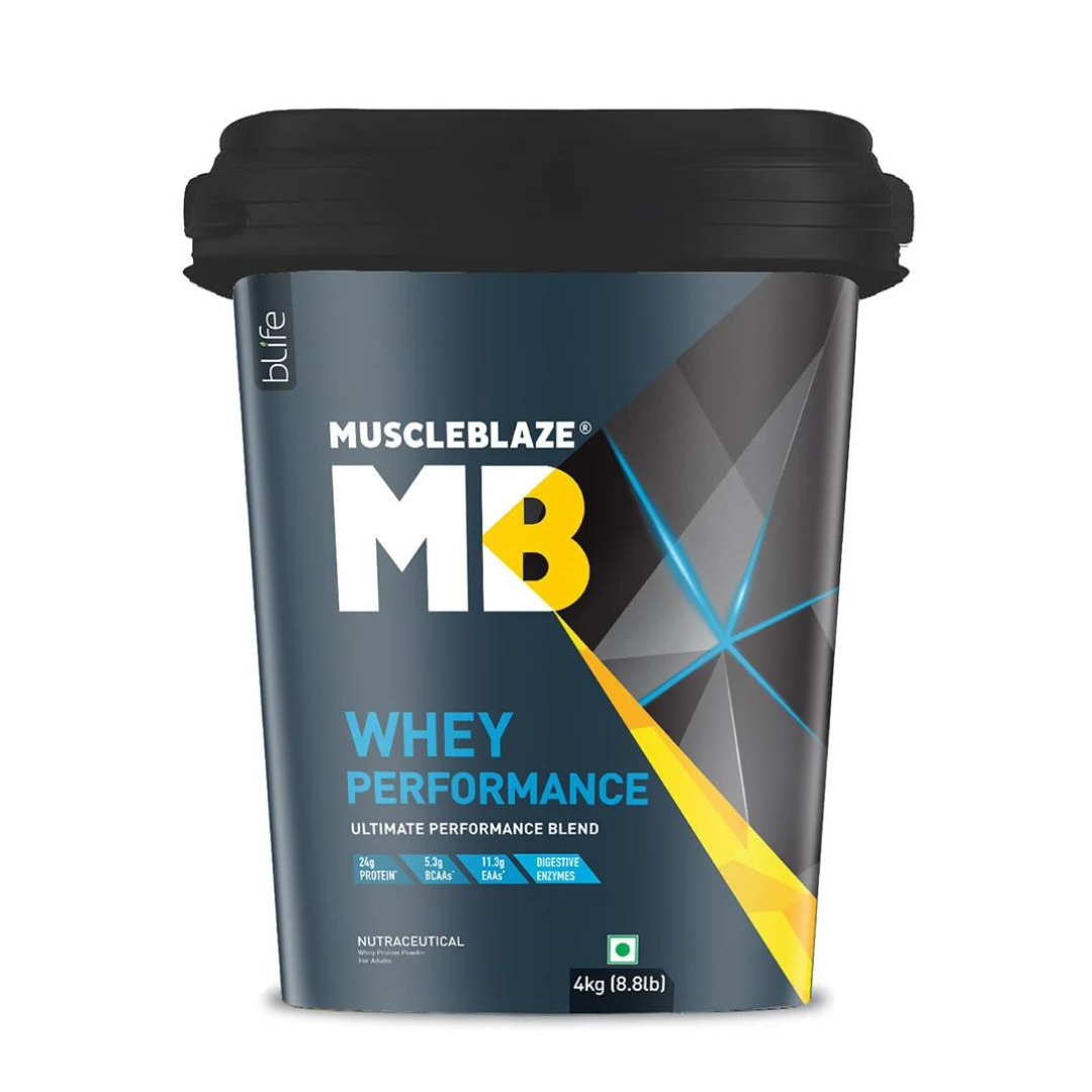 MuscleBlaze Whey Performance (70%) Protein, 8.8 Lbs - Nutristar