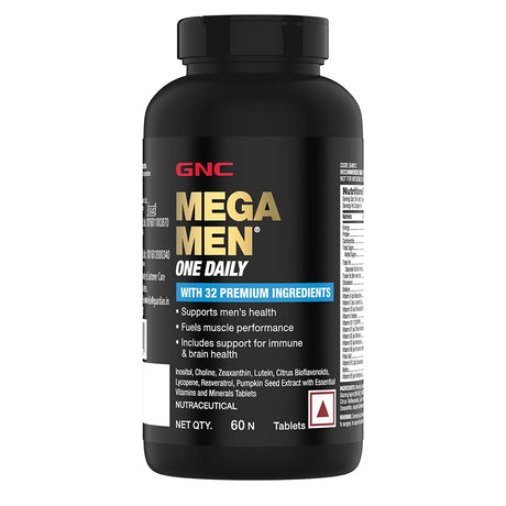 GNC Mega Men One Daily Multivitamin, 60 Tablets - Nutristar