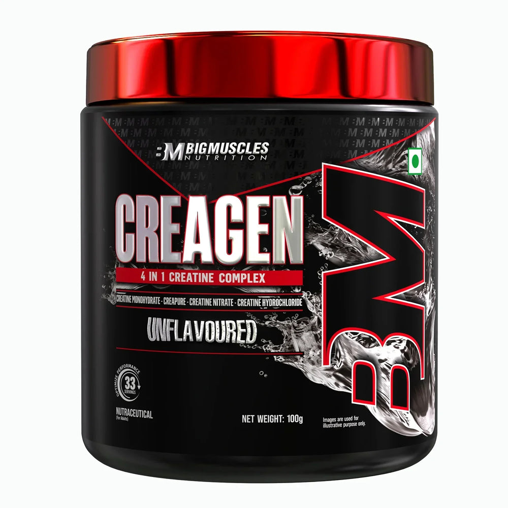Big Muscles Nutrition Creagen - Creatine Monohydrate Powder 100g - 33 Serving