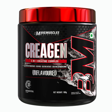 Big Muscles Nutrition Creagen - Creatine Monohydrate Powder 100g - 33 Servings - Nutristar