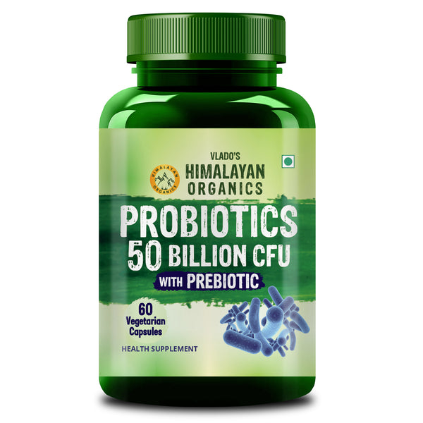 Vlado's Himalayan Organics, Probiotics 50 Billion CFU with Prebiotic 150mg - 60 Veg Capsules