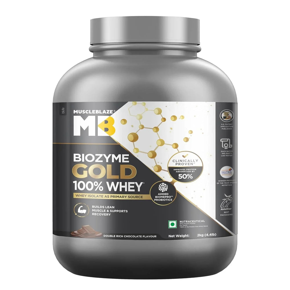 MuscleBlaze Biozyme Gold 100% Whey - 2 Kg