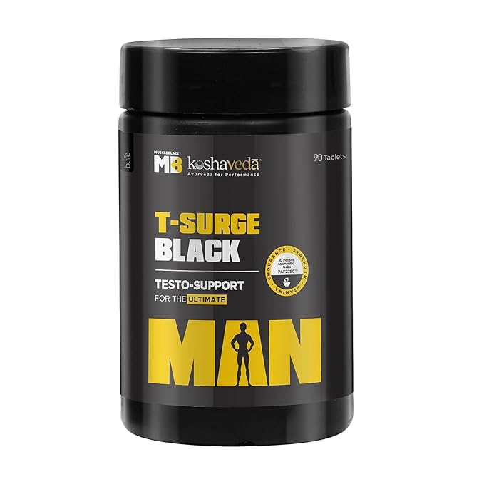 MuscleBlaze T-Surge Black Testosterone Booster For Men - 90 Tablets - Nutristar