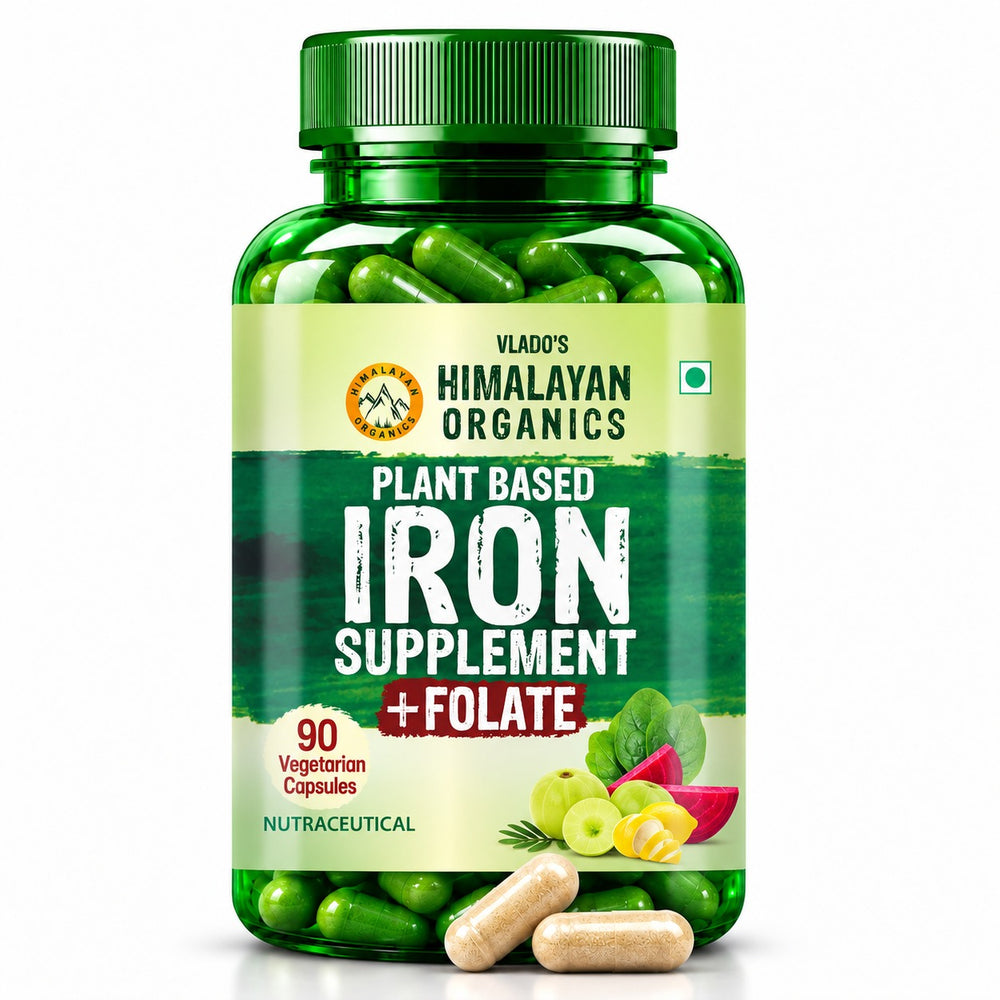 Vlado's Himalayan Organics, Plant Based Iron with Folate - 90 Capsules