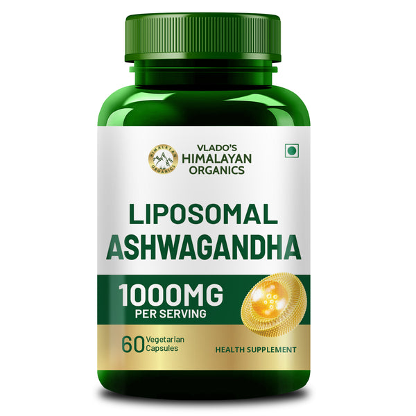 Vlado's Himalayan Organics Liposomal Ashwagandha 1000mg | Energy & Endurance | 60 Veg Capsules