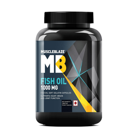 MuscleBlaze Fish Oil - 180 capsules, 1000 mg (180mg EPA and 120mg DHA) - Nutristar