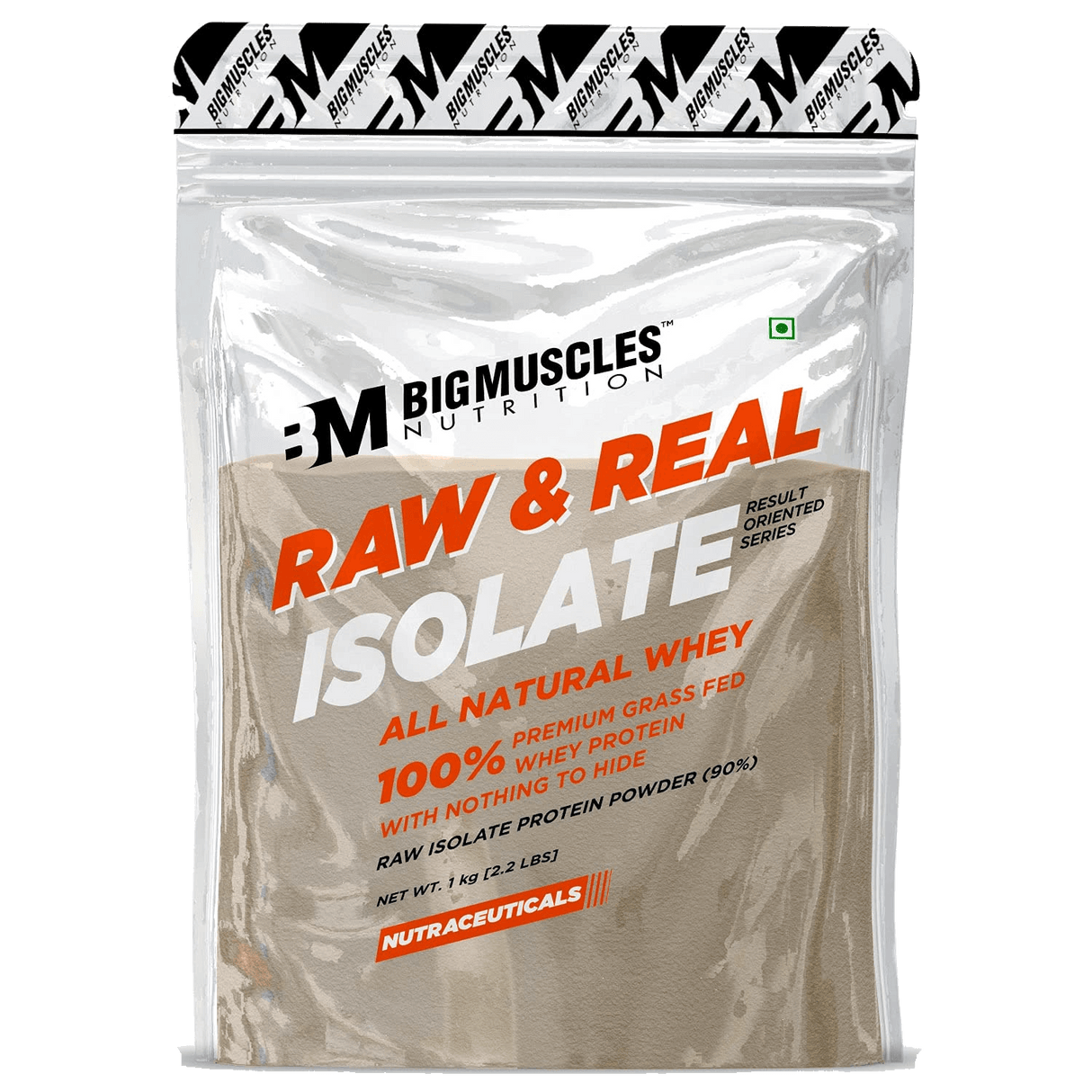 Big Muscles Raw & Real Isolate Whey Unflavoured -2.2 Lbs