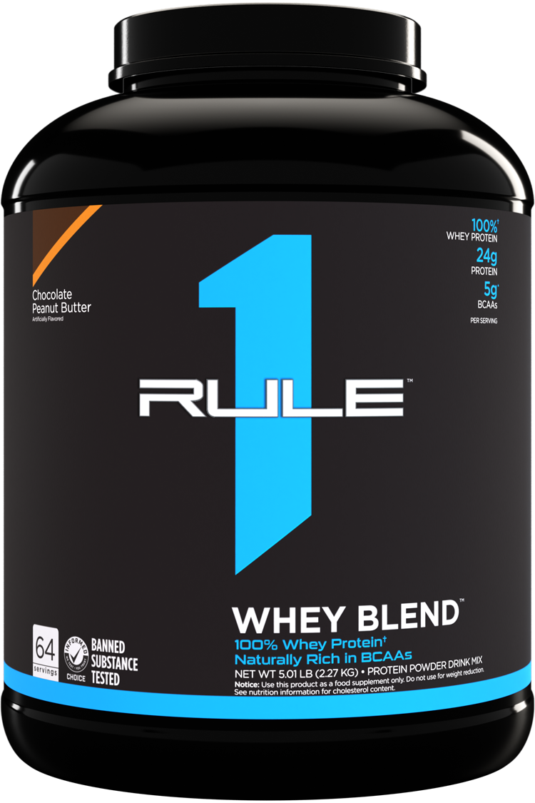 RULE1 100% Whey Blend Protein , 2.38 kg - Nutristar