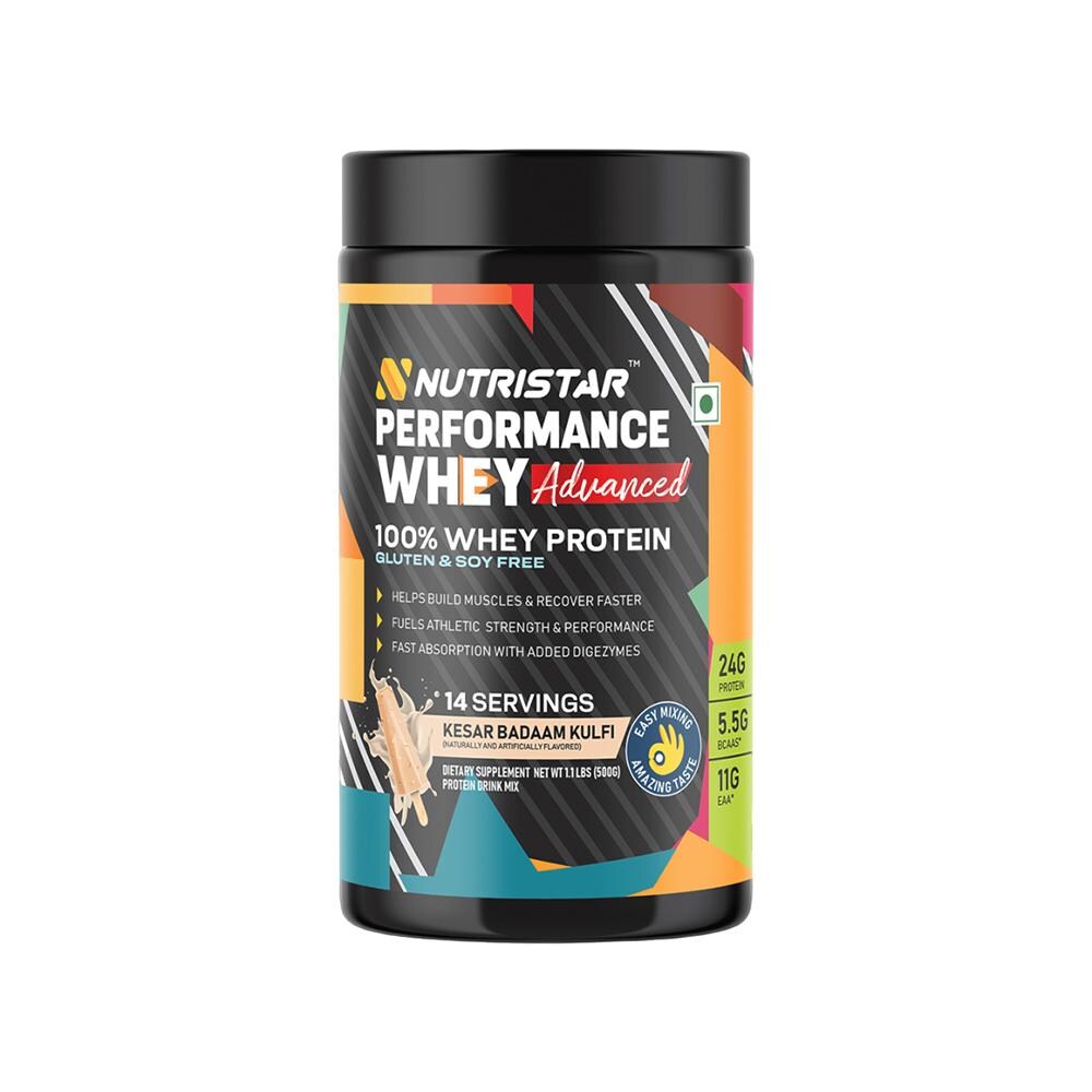 Nutristar Performance Whey Advanced 100% Whey Protein - 1.1 Lbs (500g)