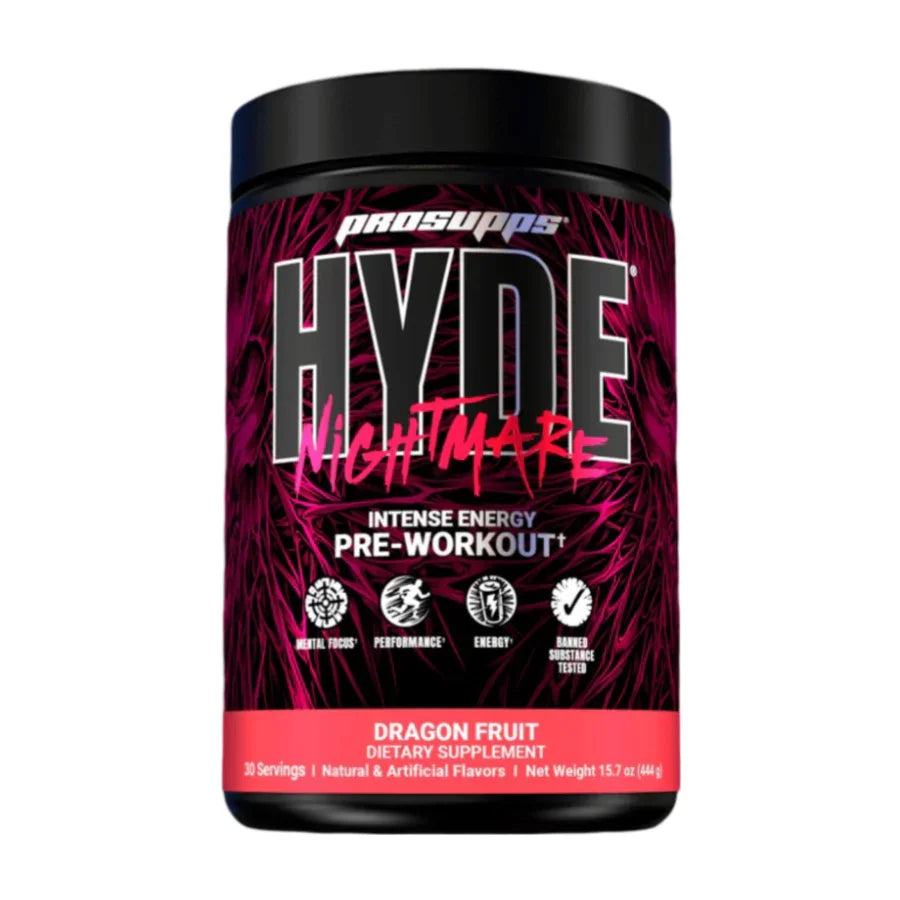 ProSupps HYDE Nightmare Intense Pre-Workout (30 Servings) + Nutristar Micronized CREA Gold Creatine Monohydrate 250g (83 Servings) - Extreme Energy & Power Combo