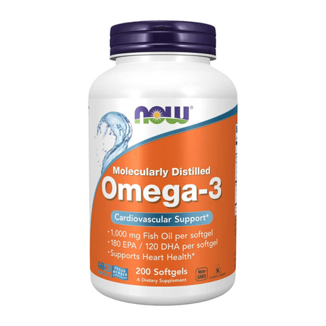 Now Foods - Omega-3 Fish Oil - 200 Softgels - Nutristar