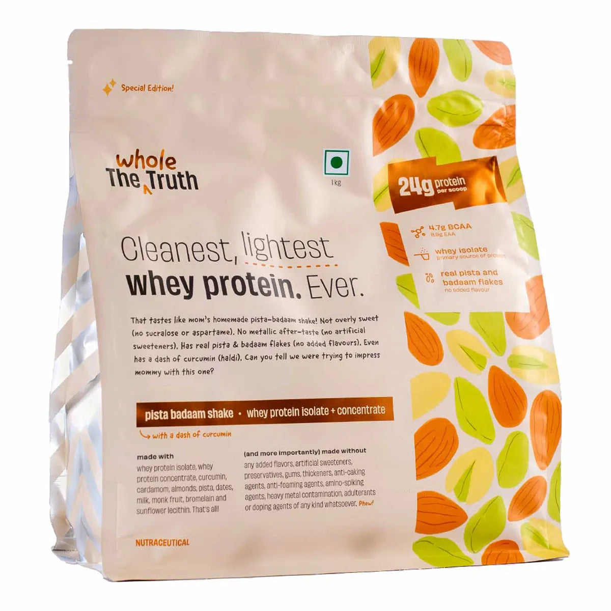 The Whole Truth 24g Whey Protein Concentrate - 1kg