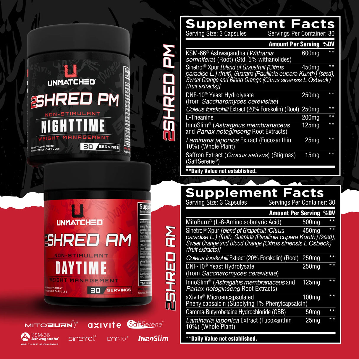 Unmatched 2 Shred, 180 Capsules (30-Day Supply)
