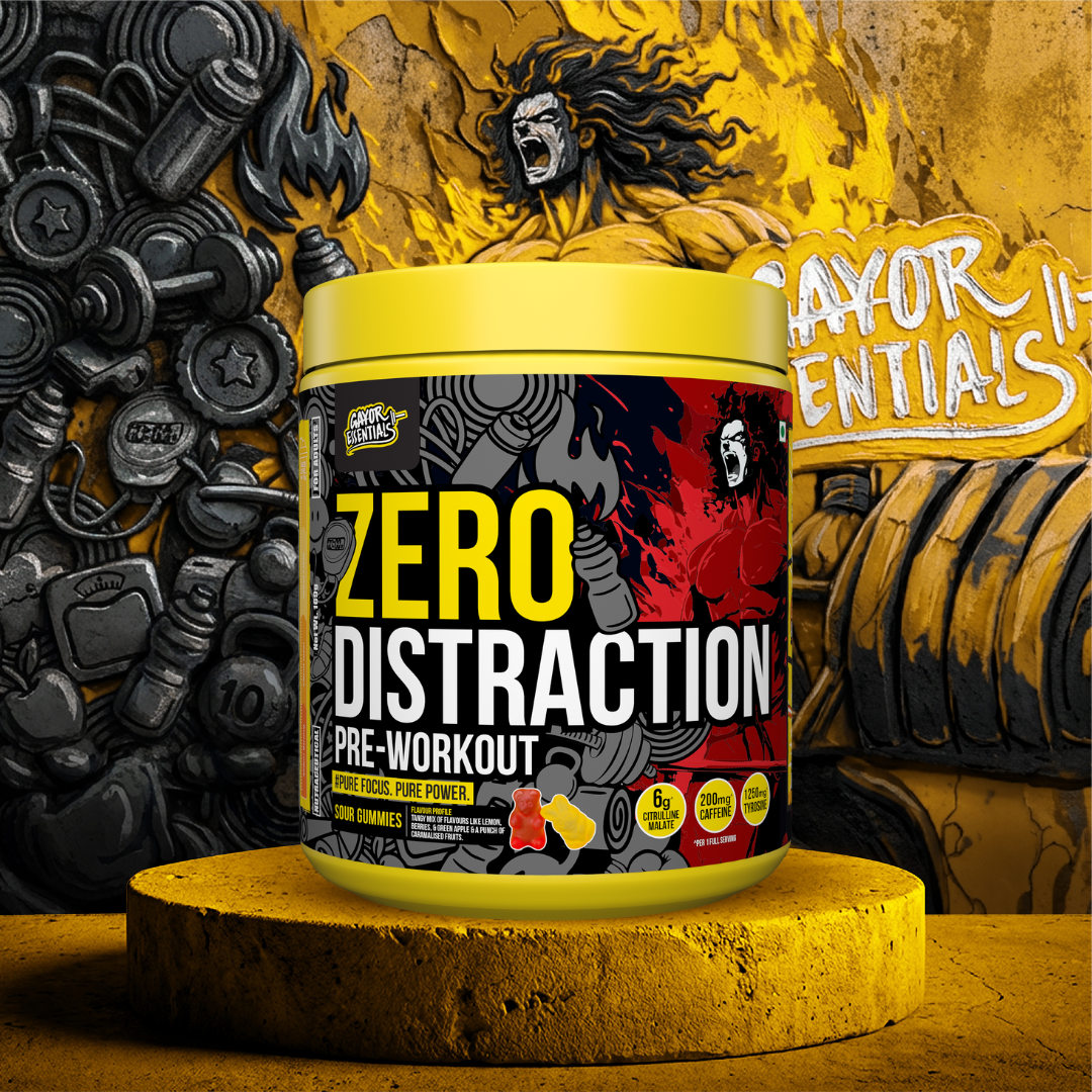 Gayor Essentials Zero Distraction Pre-Workout Powder 338g | 200mg Caffeine | 6g Citrulline