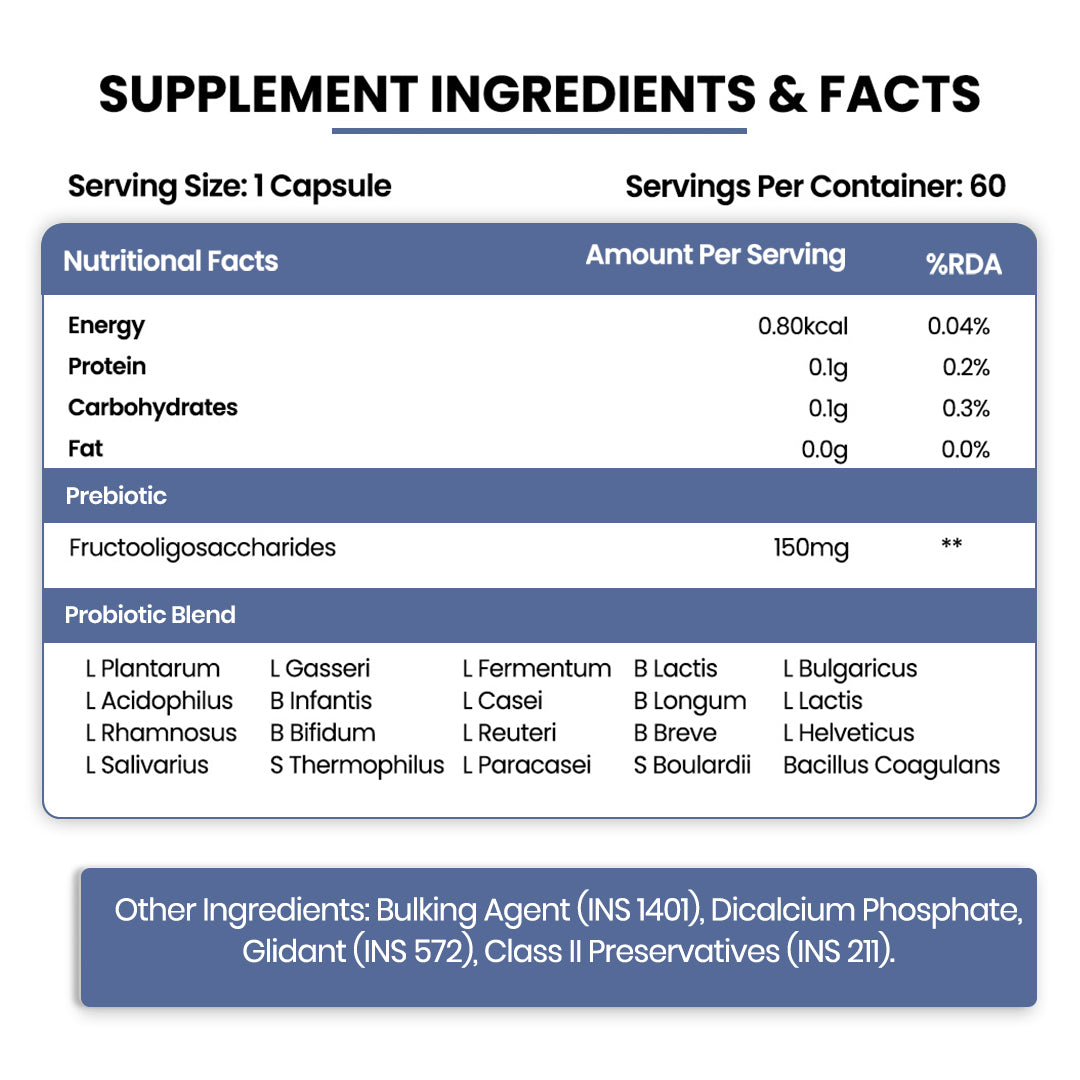 Vlado's Himalayan Organics, Probiotics 50 Billion CFU with Prebiotic 150mg - 60 Veg Capsules