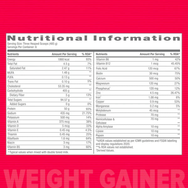 GNC Pro Performance Weight Gainer , 3 kg - Nutristar