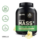 Optimum Nutrition (ON) Serious Mass 6.6 Lbs + Nutristar Micronized CREA Gold Creatine Monohydrate 250g (83 Servings) - Extreme Mass Gain Stack
