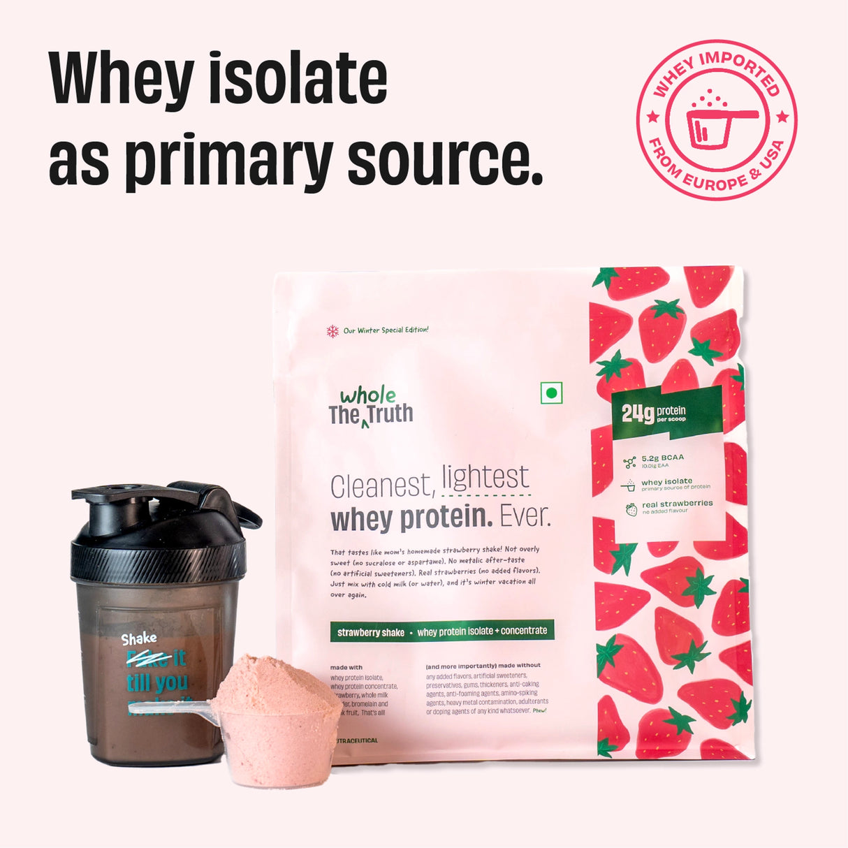 The Whole Truth 24g Whey Protein Concentrate - 1kg