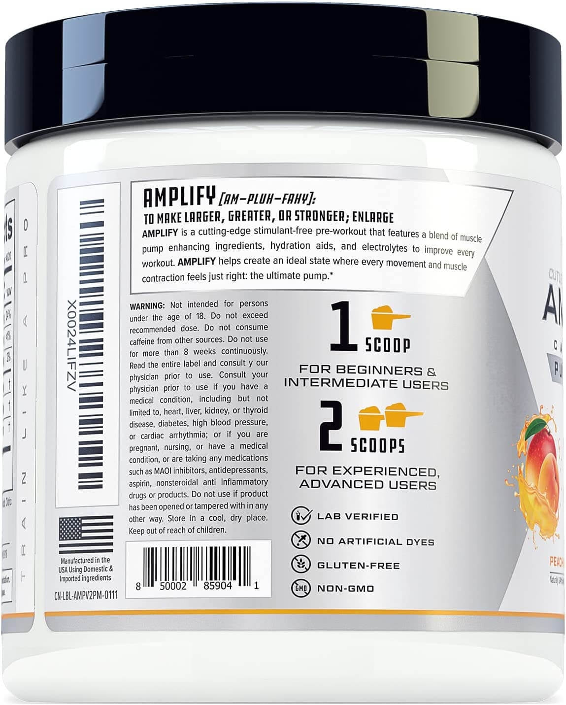 Cutler Nutrition Amplify 2.0 Muscle Pump Pre -Workout - 40 Servings