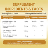 Vlado's Himalayan Organics Liposomal Vitamin C 1000mg | Amla Extract for Immunity | 120 Veg Tablets