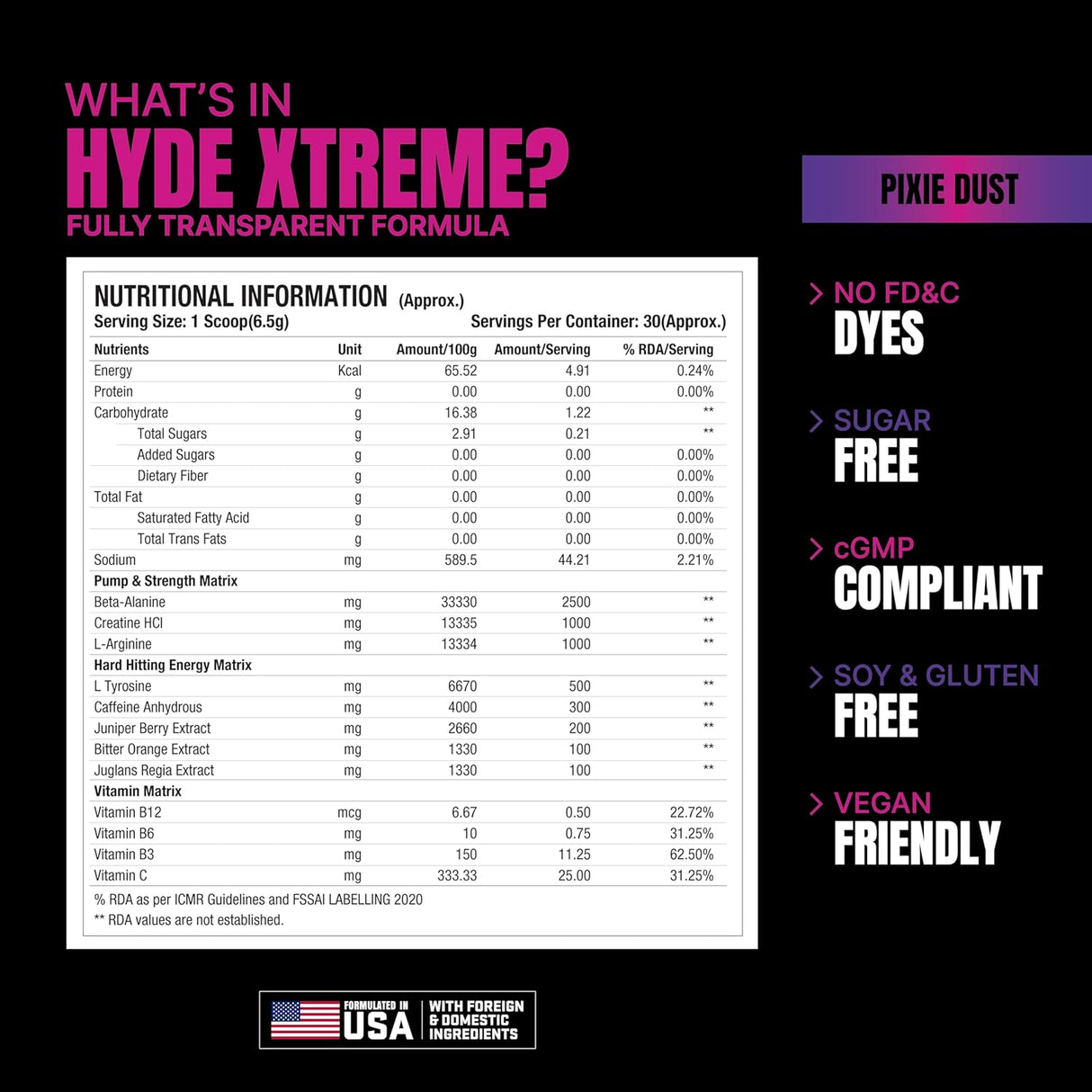 ProSupps HYDE XTREME Pre Workout - 30 Servings - Nutristar