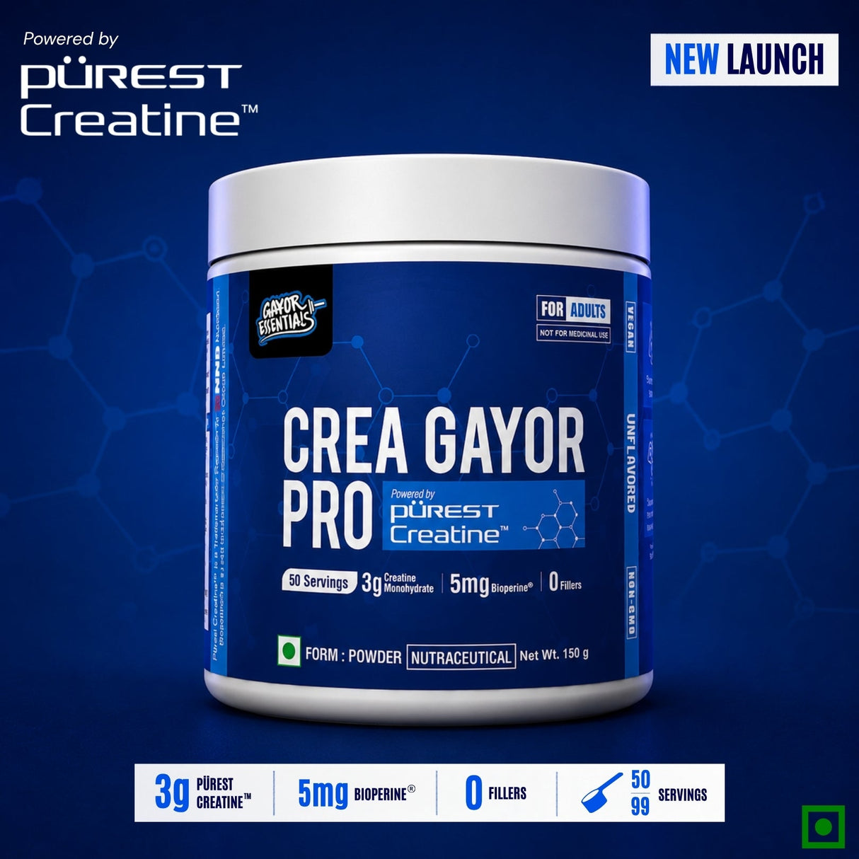 Gayor Essentials Crea Gayor Pro Creatine Monohydrate Powder | 300g