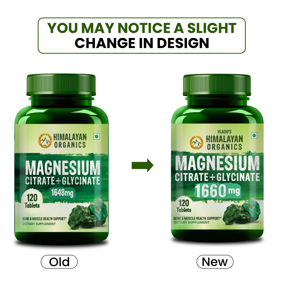Vlado's Himalayan Organics, Magnesium Complex Citrate Glycinate Oxide, 1660mg - 120 Veg Tablets