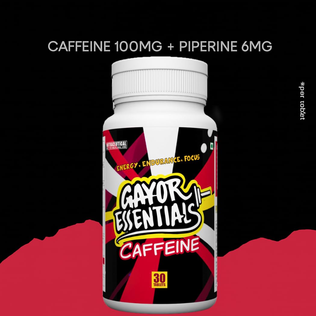 Gayor Essentials Caffeine & Piperine Dietary Supplement | 30 Tablets