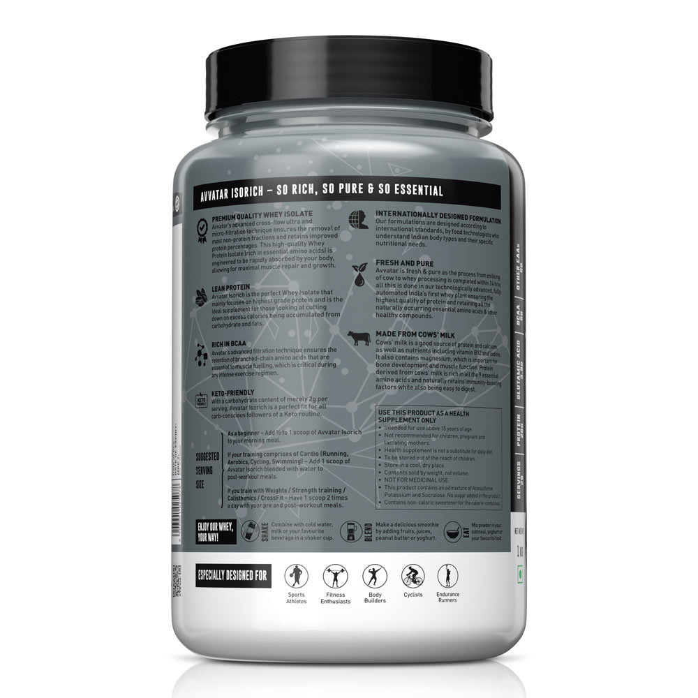 Avvatar Isorich Whey Protein Isolate 1 kg - Nutristar