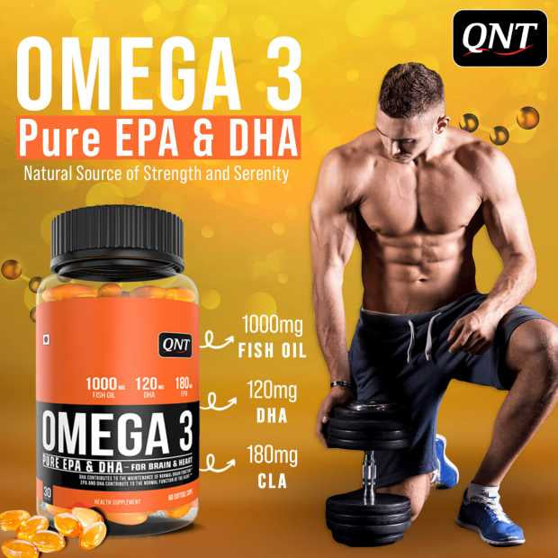 QNT Omega-3 Fish Oil 1000mg - 30 Softgels ( 2 Strips )