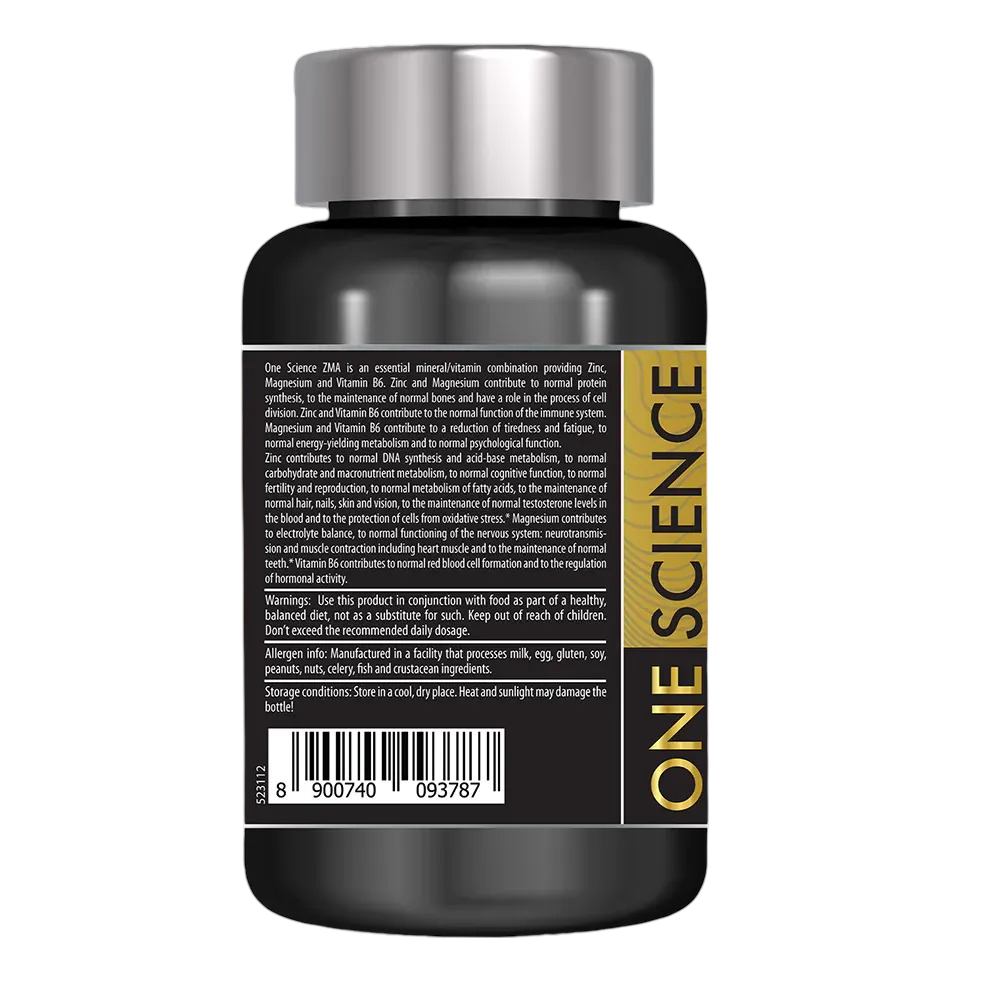 One Science Nutrition ZMA (Zinc, Magnesium & Vitamin B6) - 60 Capsules